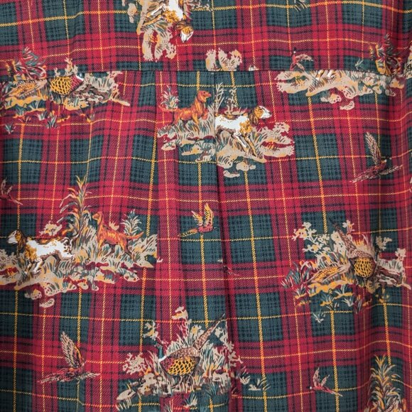 Hathaway Sport‎ Shirt Men’s L Red Hunting Vtg All Over Print Button Down Collar - Picture 5 of 13